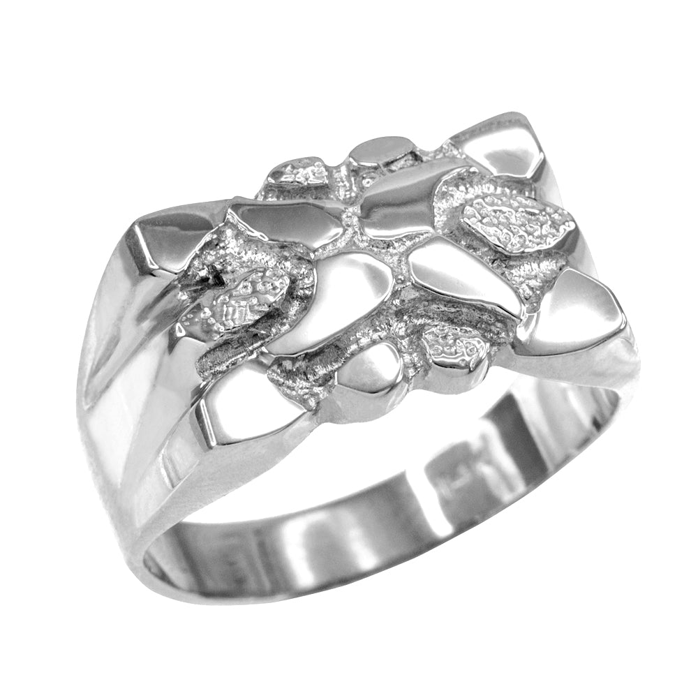 High Polish Sterling Silver Nugget Ring