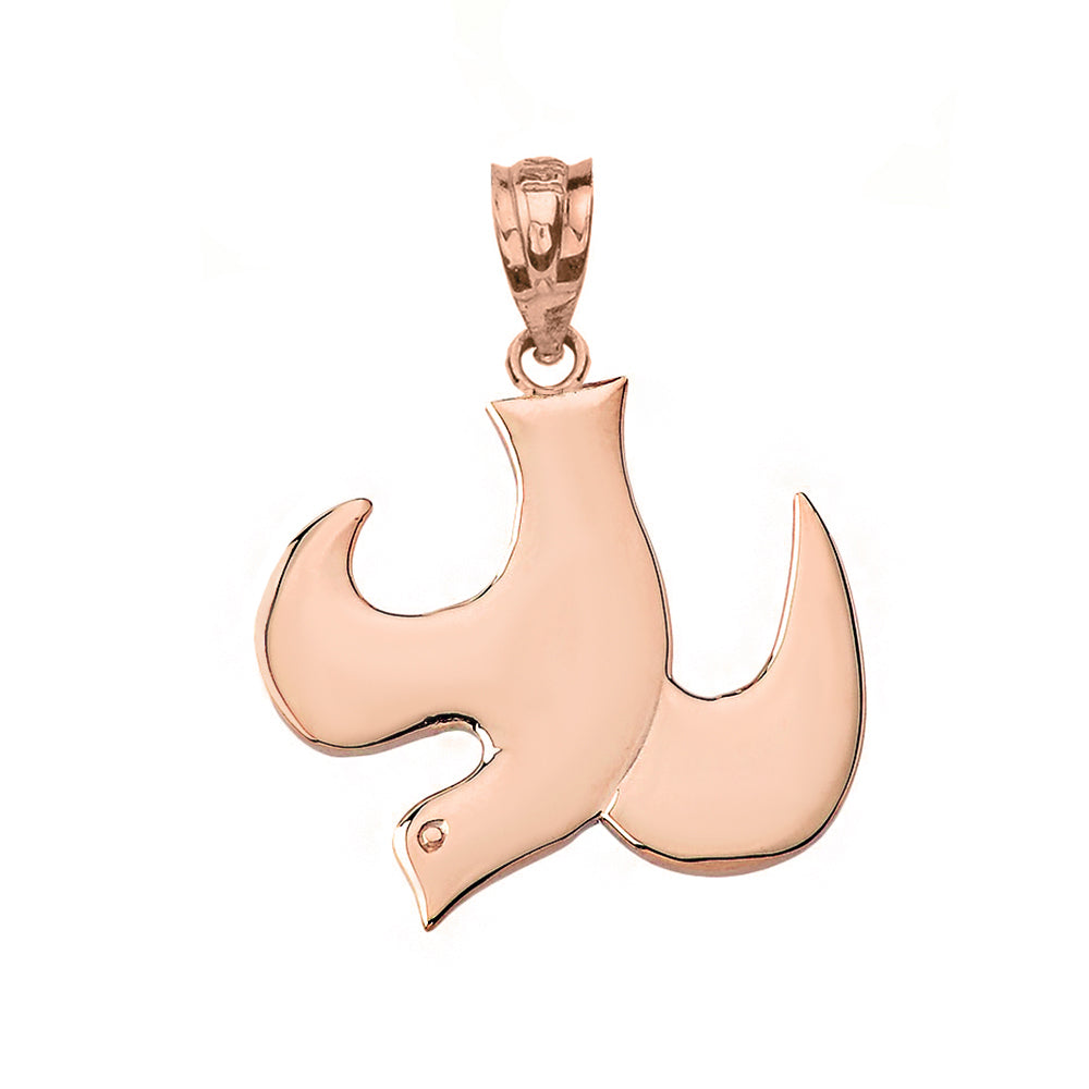 Holy Spirit Dove Pendant Necklace in Gold, view 5