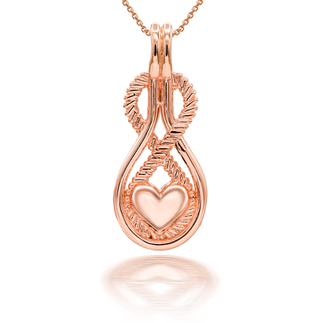 Infinity Heart Pendant Necklace in Gold, view 5