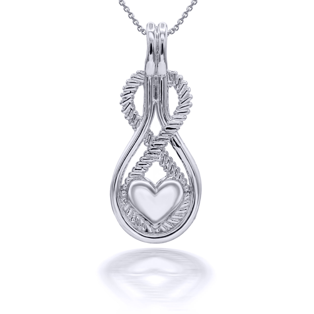 Infinity Heart Pendant Necklace in Gold, view 7
