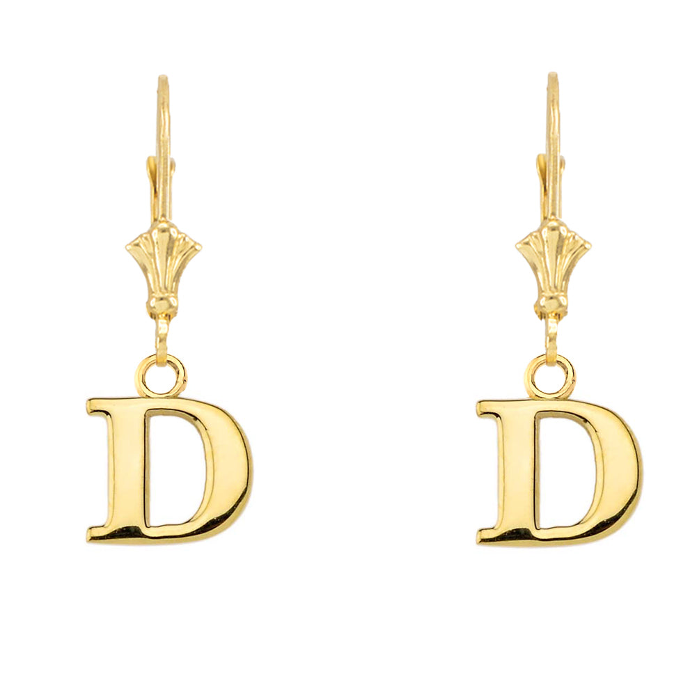 Initial Earrings in 14K, view 7