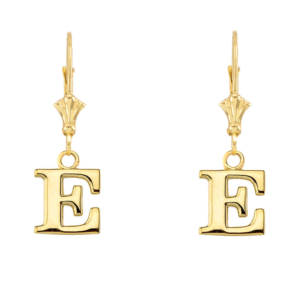 Initial Earrings in 14K, view 9