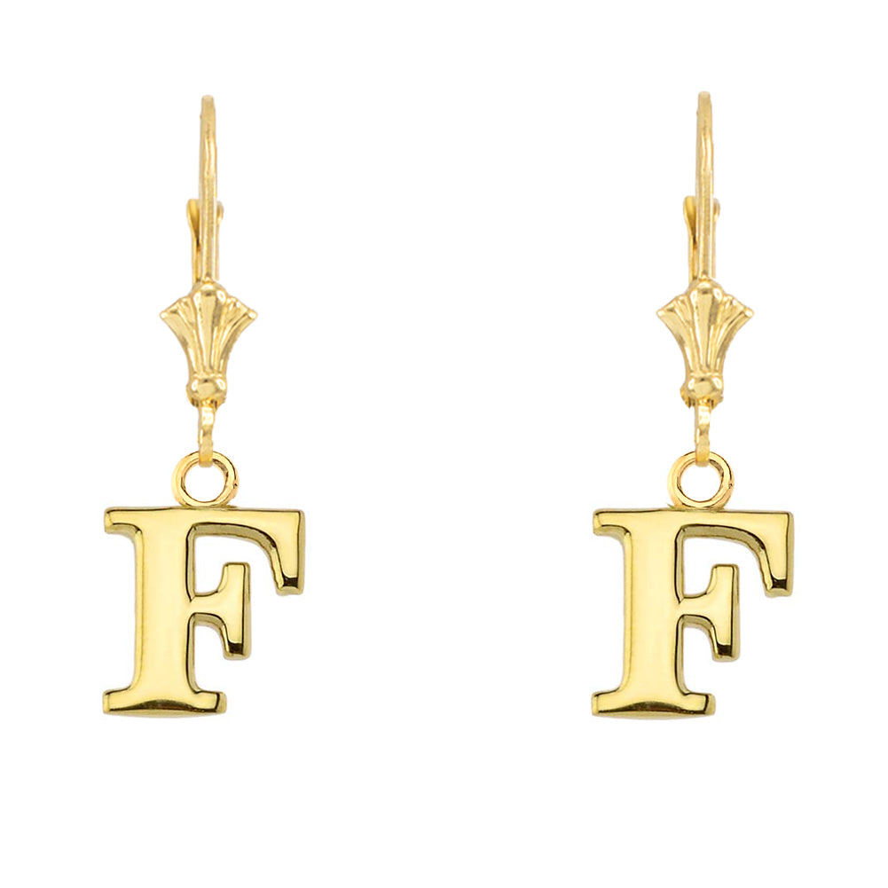 Initial Earrings in 14K, view 11