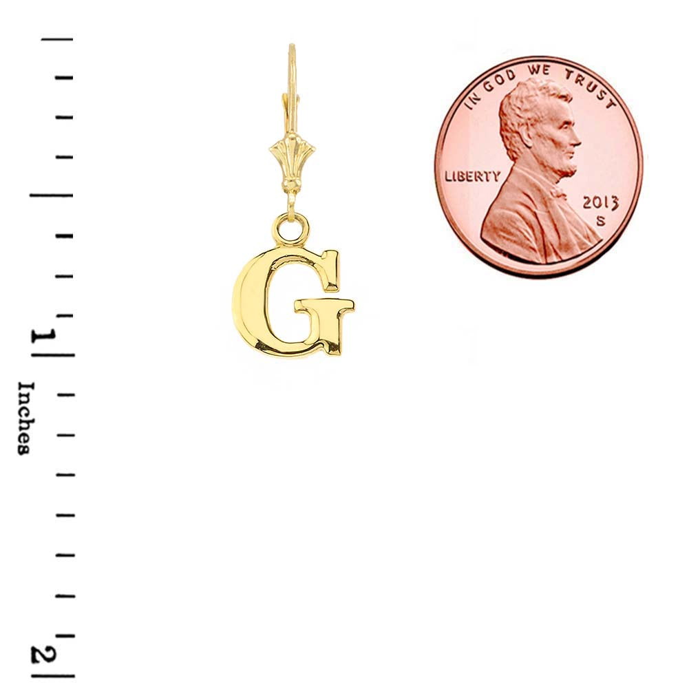 Initial Earrings in 14K, view 13