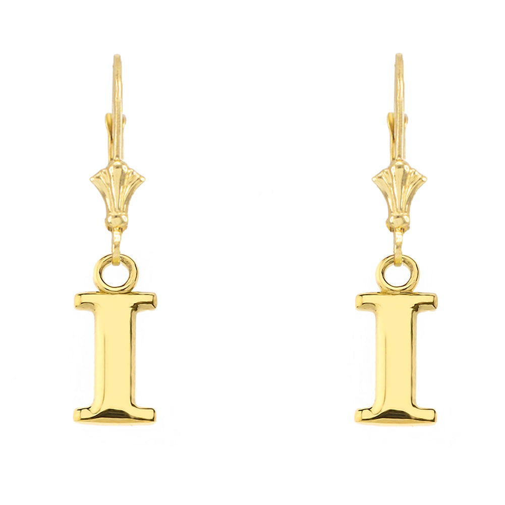 Initial Earrings in 14K, view 16