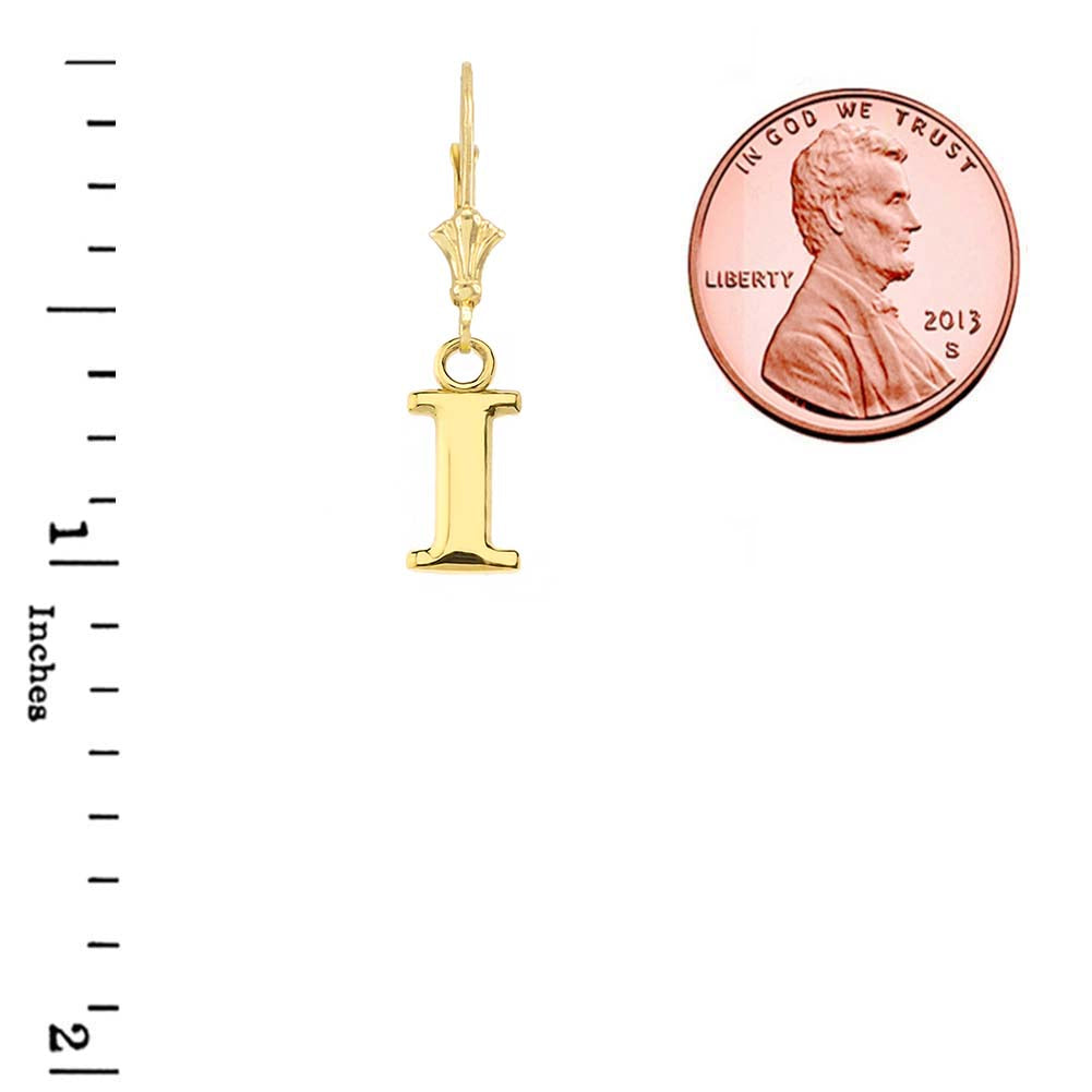 Initial Earrings in 14K, view 17