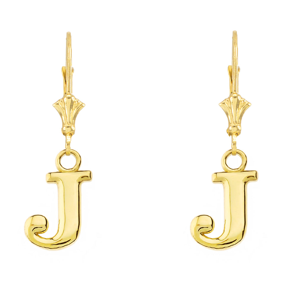 Initial Earrings in 14K, view 18
