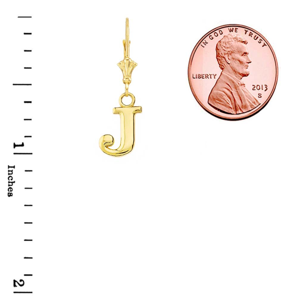 Initial Earrings in 14K, view 19