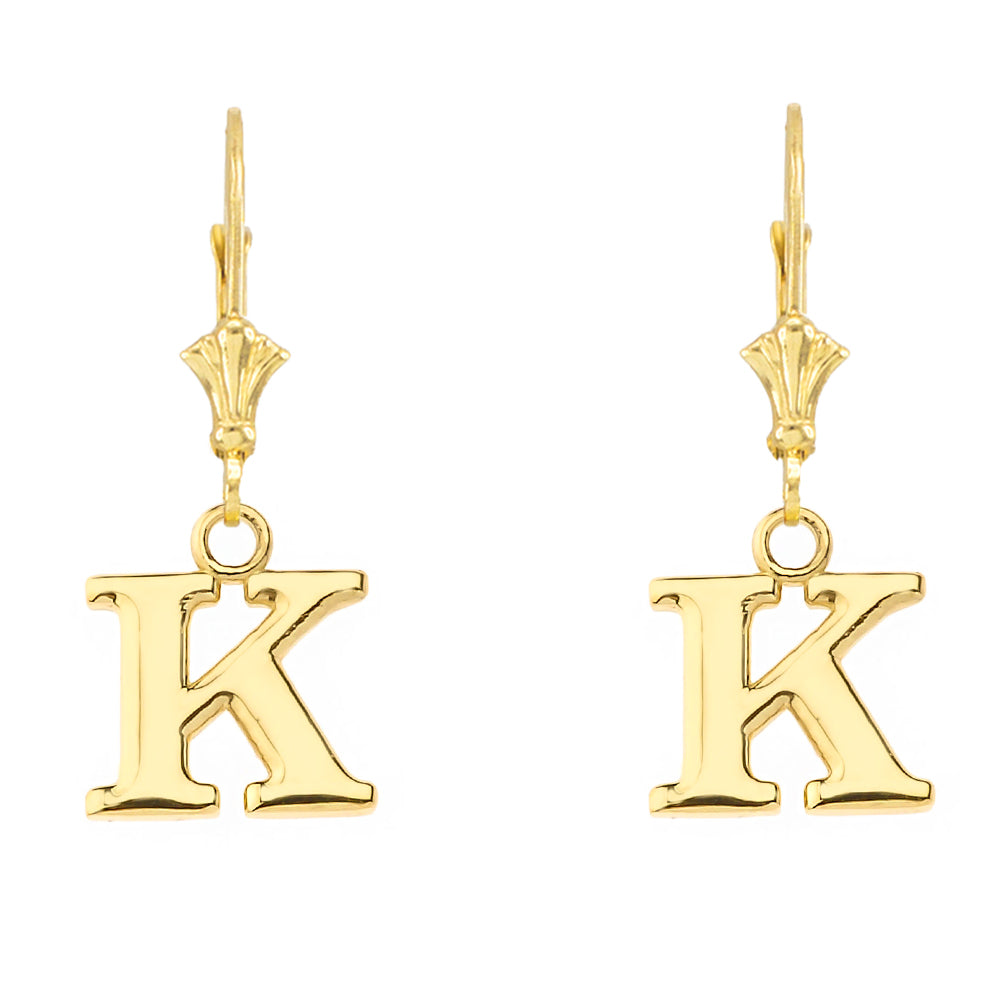 Initial Earrings in 14K, view 20