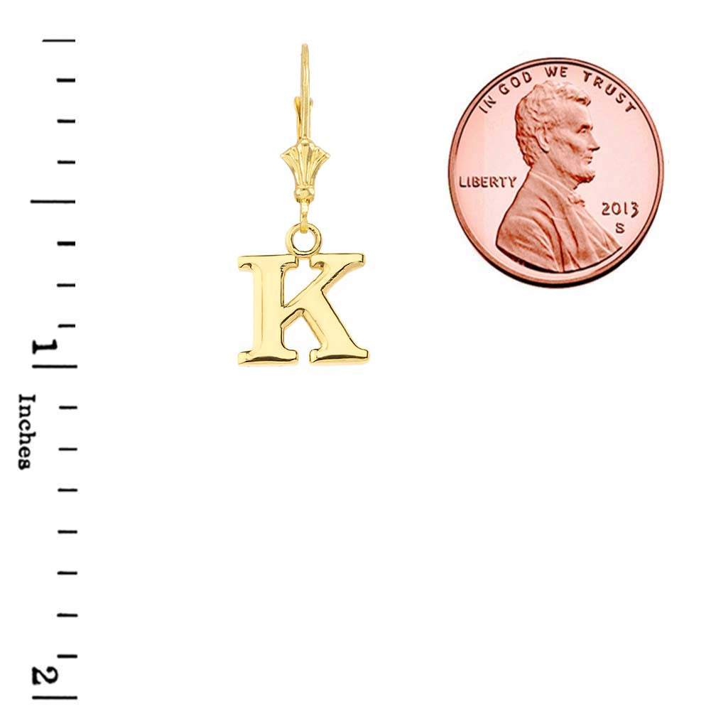 Initial Earrings in 14K, view 21
