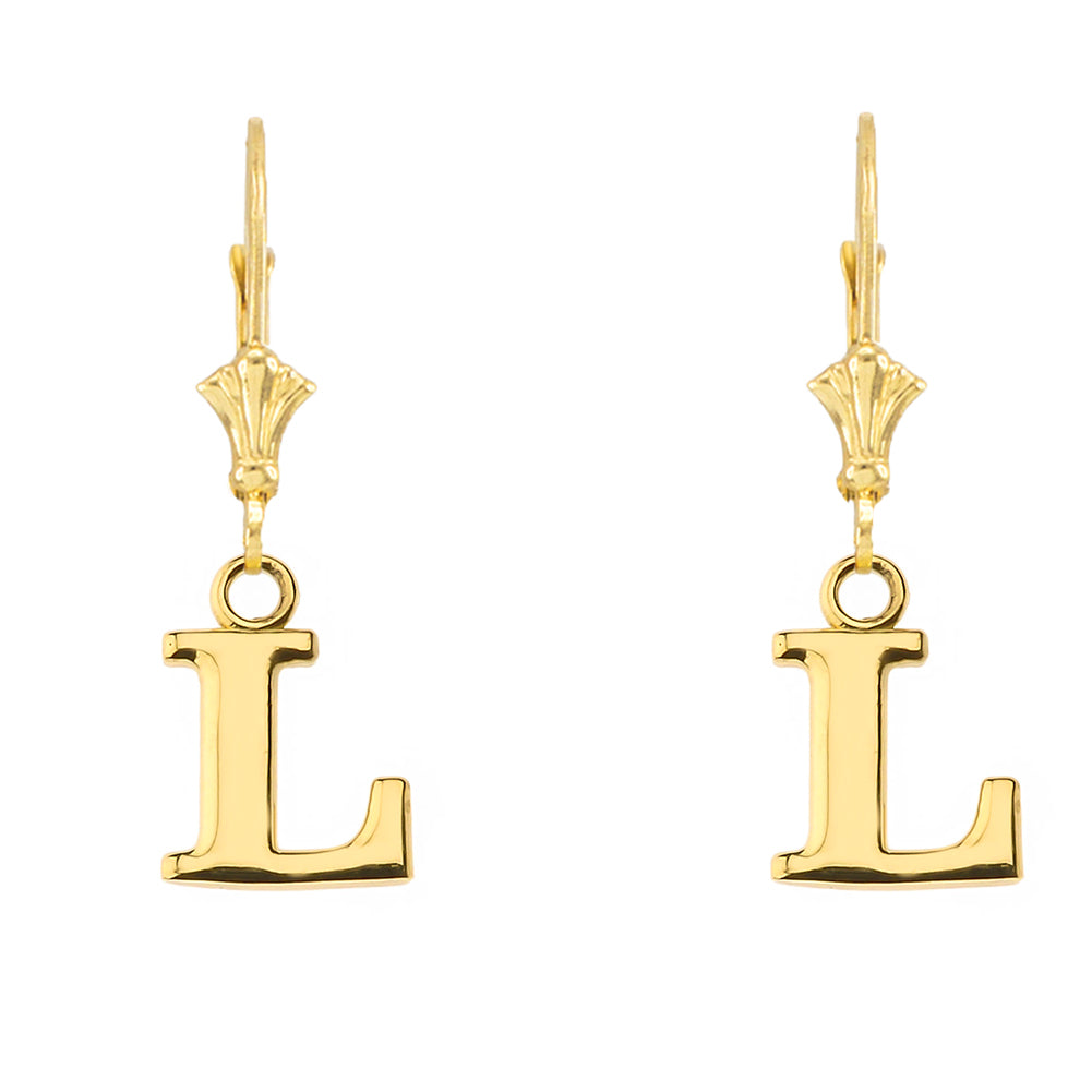 Initial Earrings in 14K, view 22