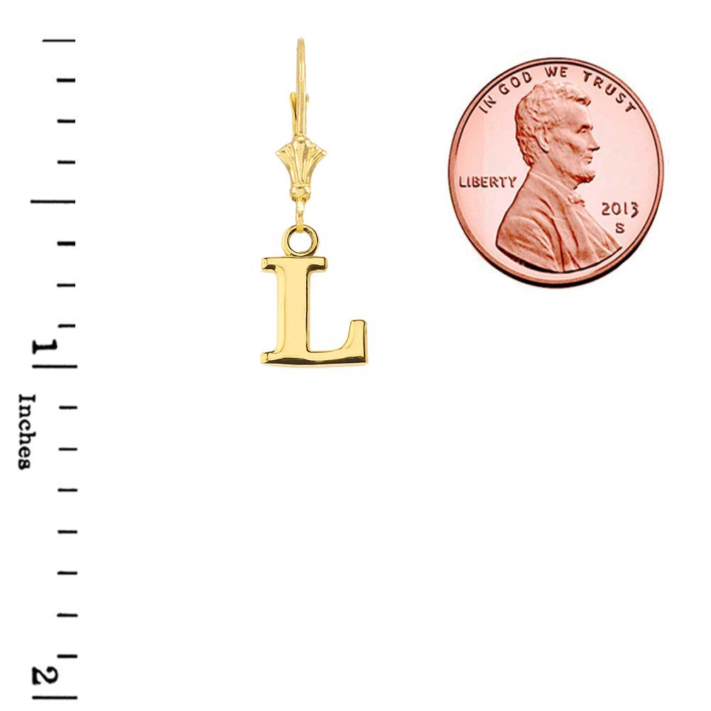 Initial Earrings in 14K, view 23