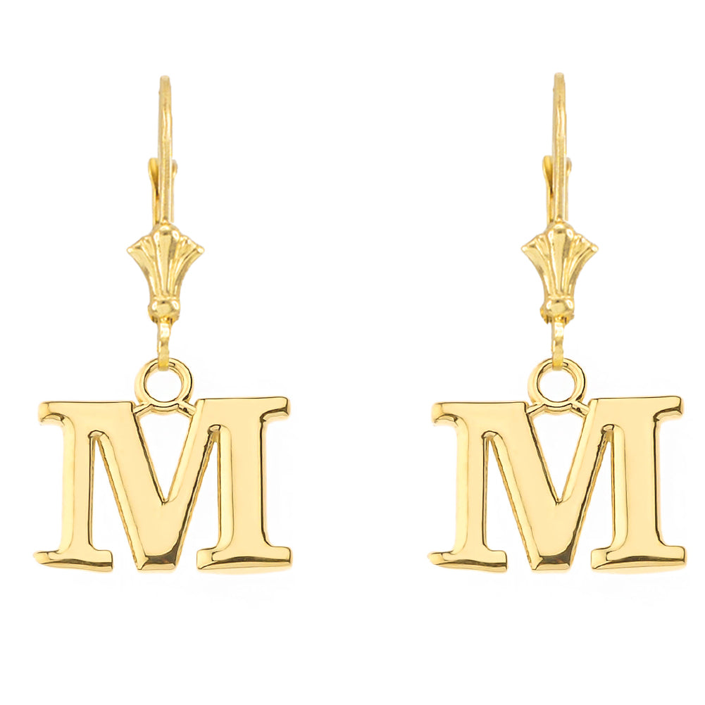 Initial Earrings in 14K, view 24