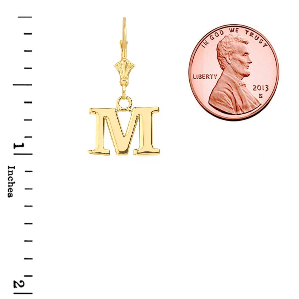 Initial Earrings in 14K, view 25