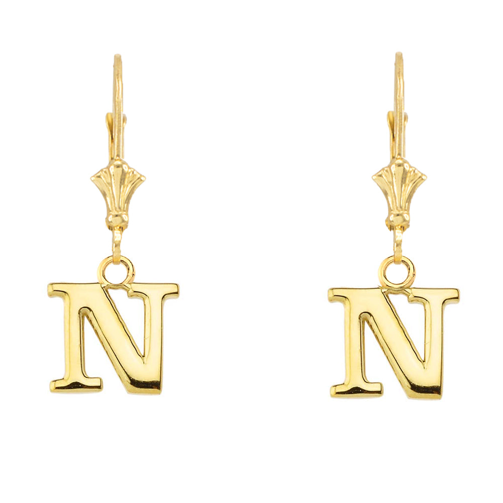 Initial Earrings in 14K, view 26