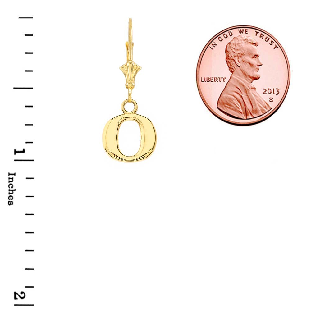 Initial Earrings in 14K, view 29
