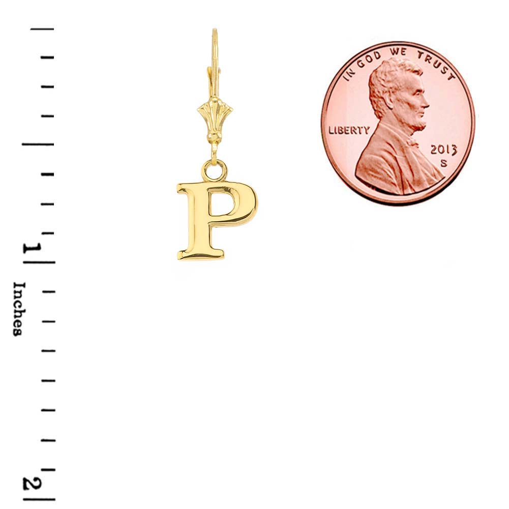 Initial Earrings in 14K, view 31