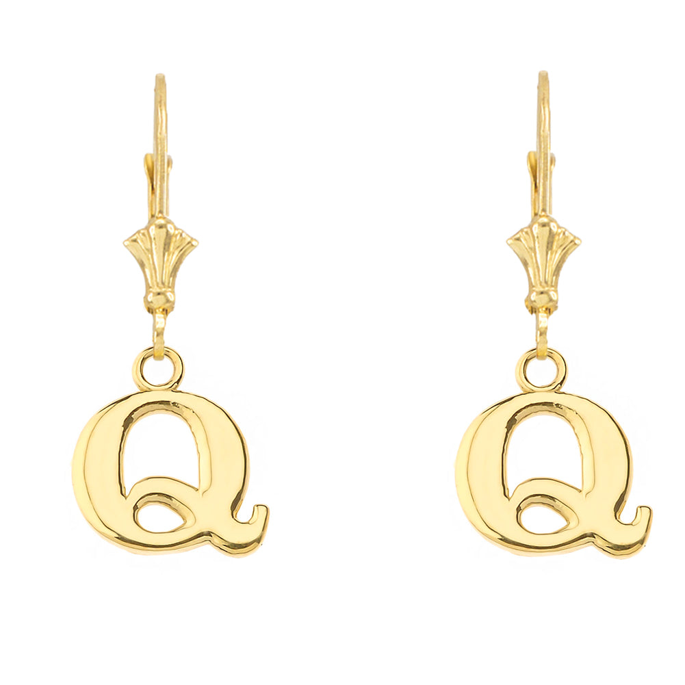 Initial Earrings in 14K, view 32