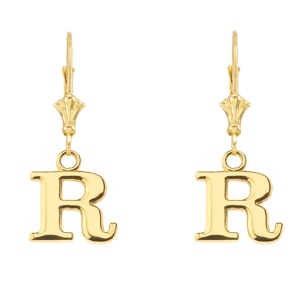 Initial Earrings in 14K, view 34