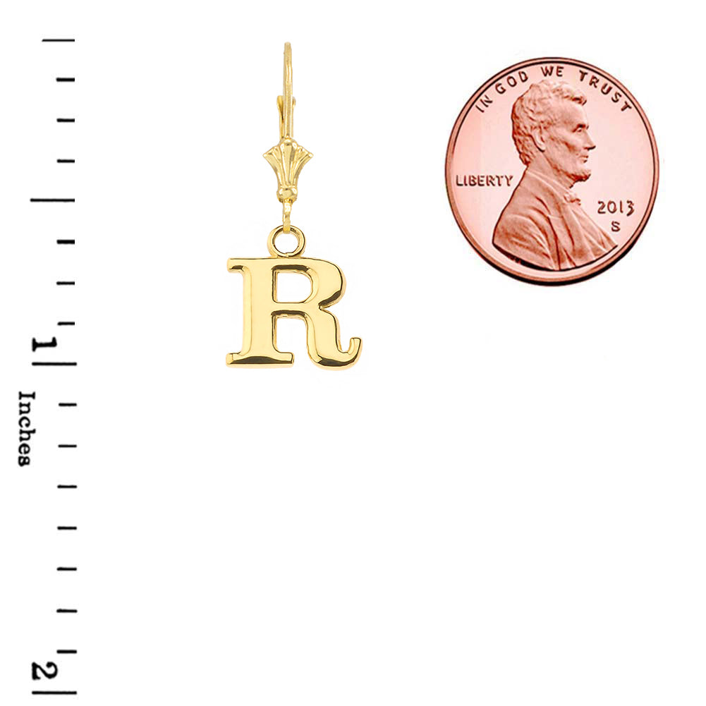 Initial Earrings in 14K, view 35