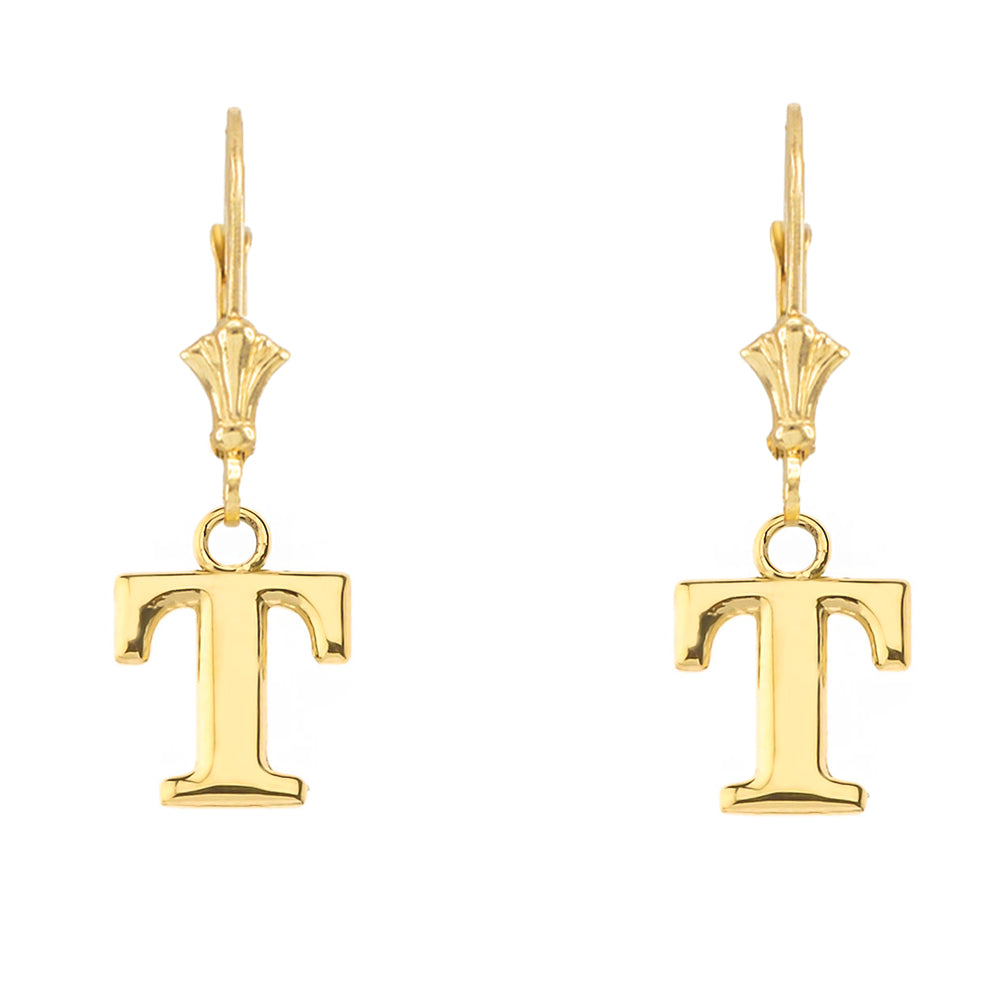 Initial Earrings in 14K, view 38