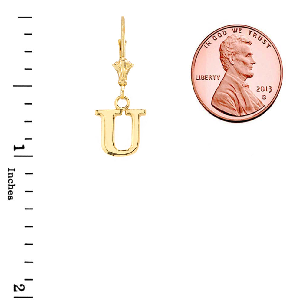 Initial Earrings in 14K, view 41