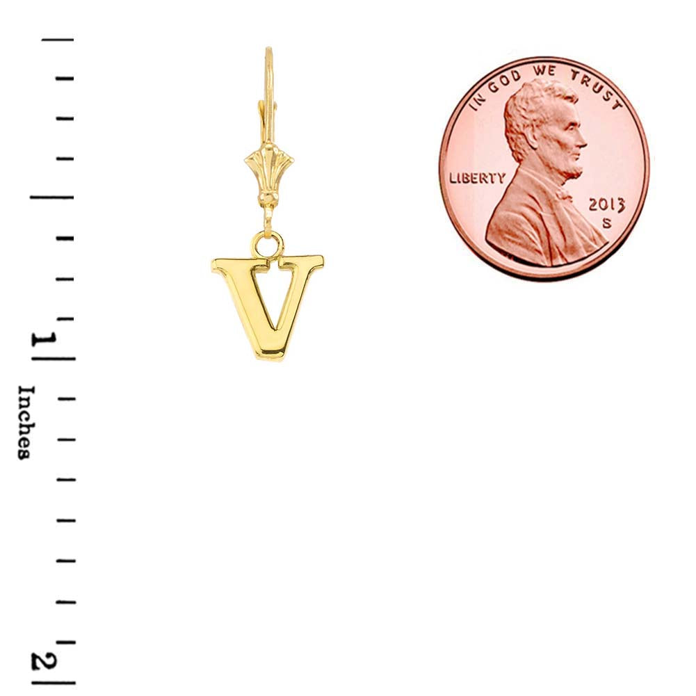 Initial Earrings in 14K, view 43