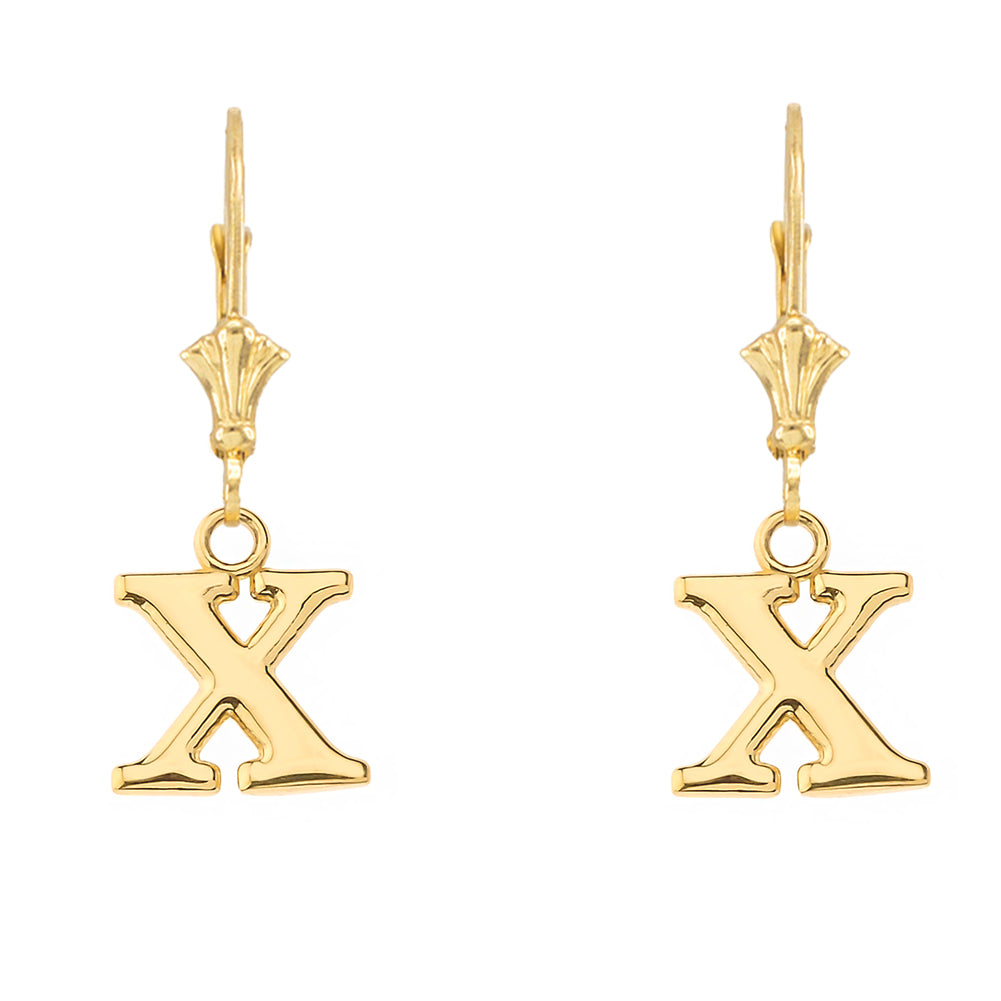 Initial Earrings in 14K, view 46