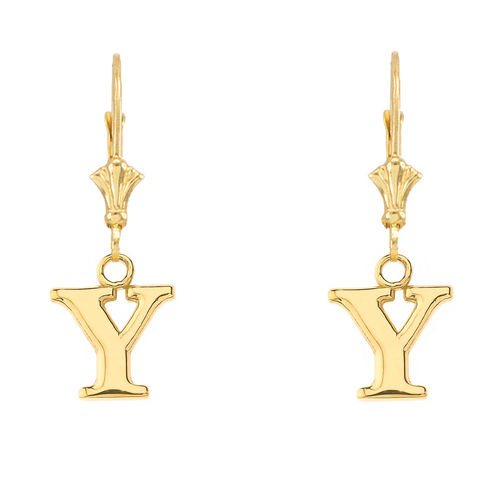Initial Earrings in 14K, view 48