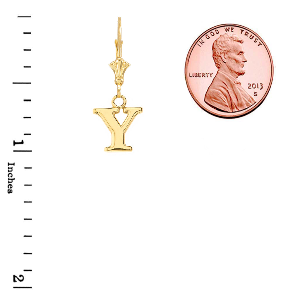 Initial Earrings in 14K, view 49
