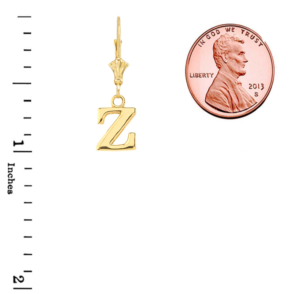 Initial Earrings in 14K, view 51