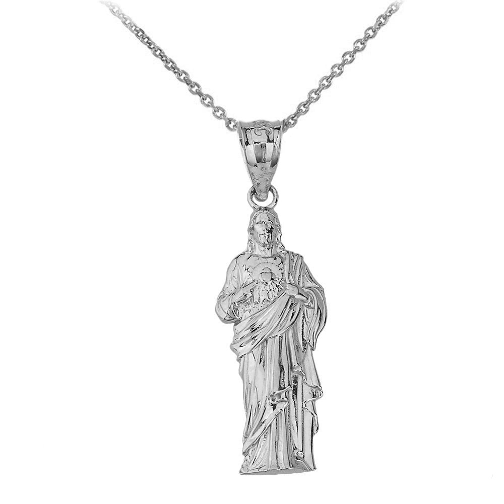 Jesus Christ Pendant Necklace in Sterling Silver