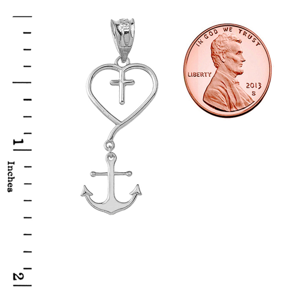 Jesus is the Anchor of My Soul Pendant Necklace in Sterling Silver, view 3
