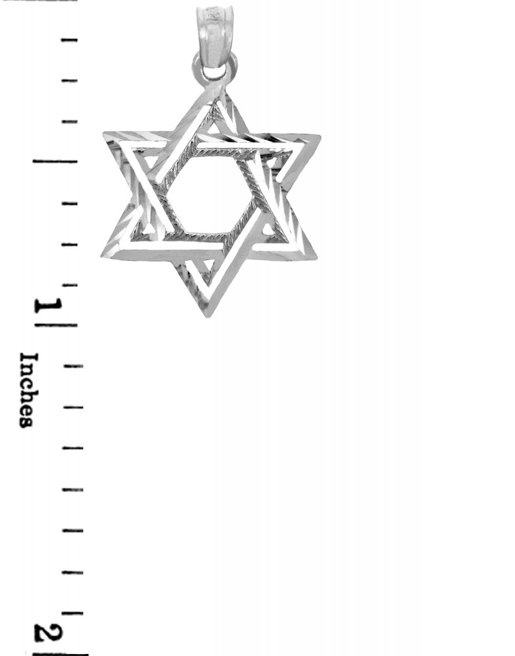 Jewish Charms and Pendants - Silver Double Star of David, view 2