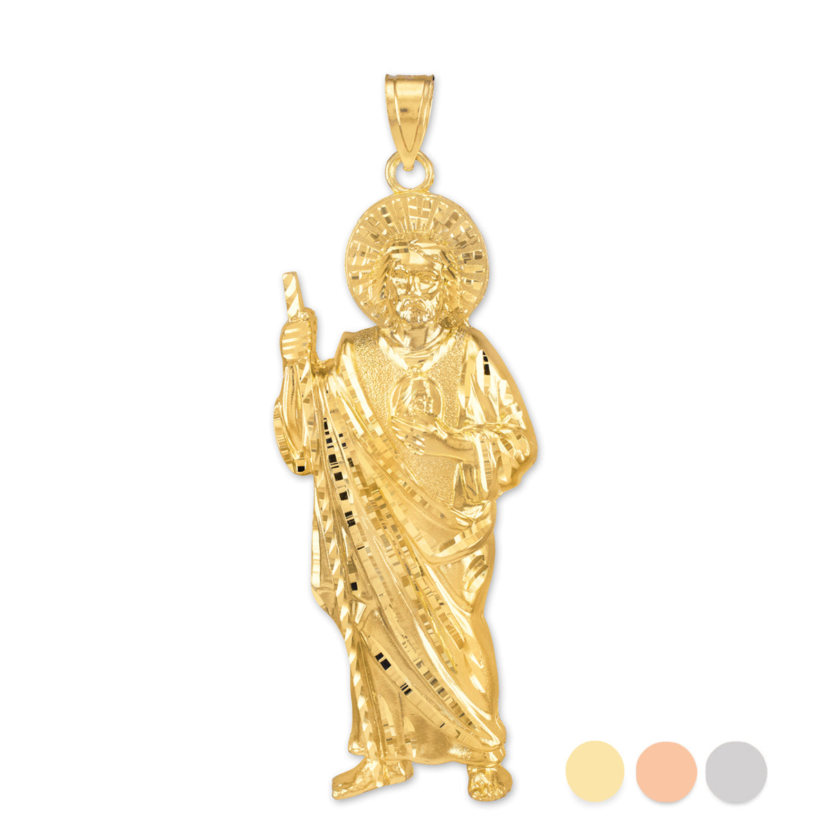 Large Gold St. Jude Pendant