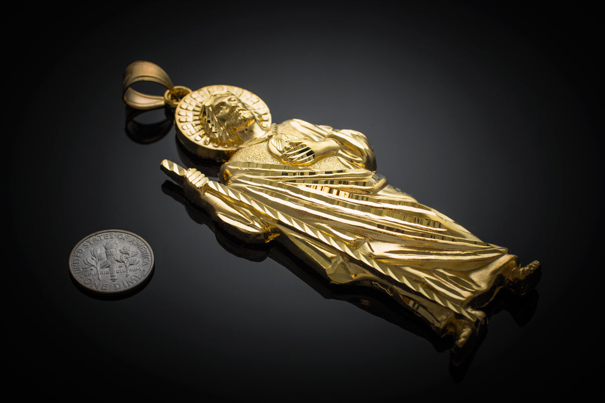 Large Gold St. Jude Pendant, view 4