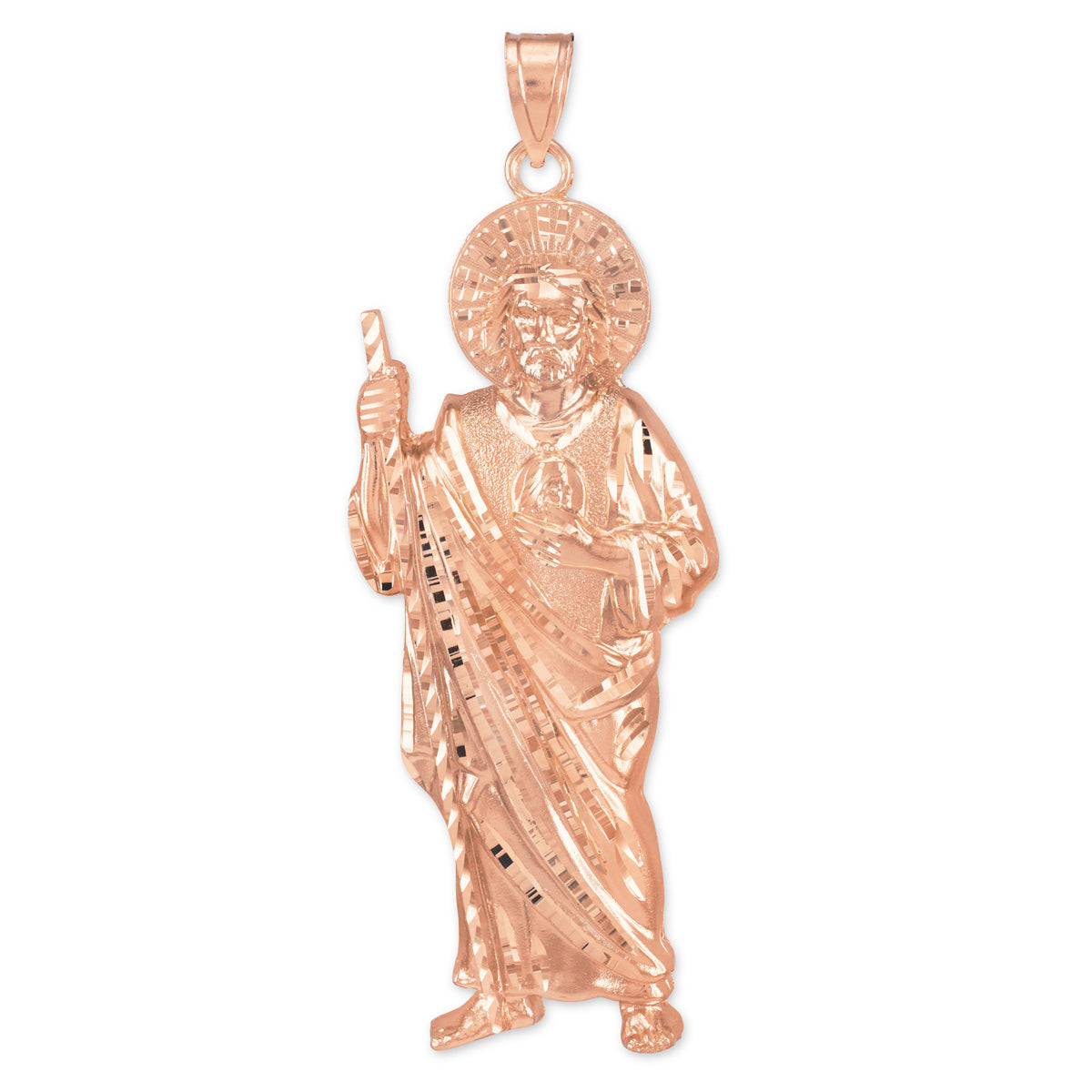 Large Gold St. Jude Pendant, view 5