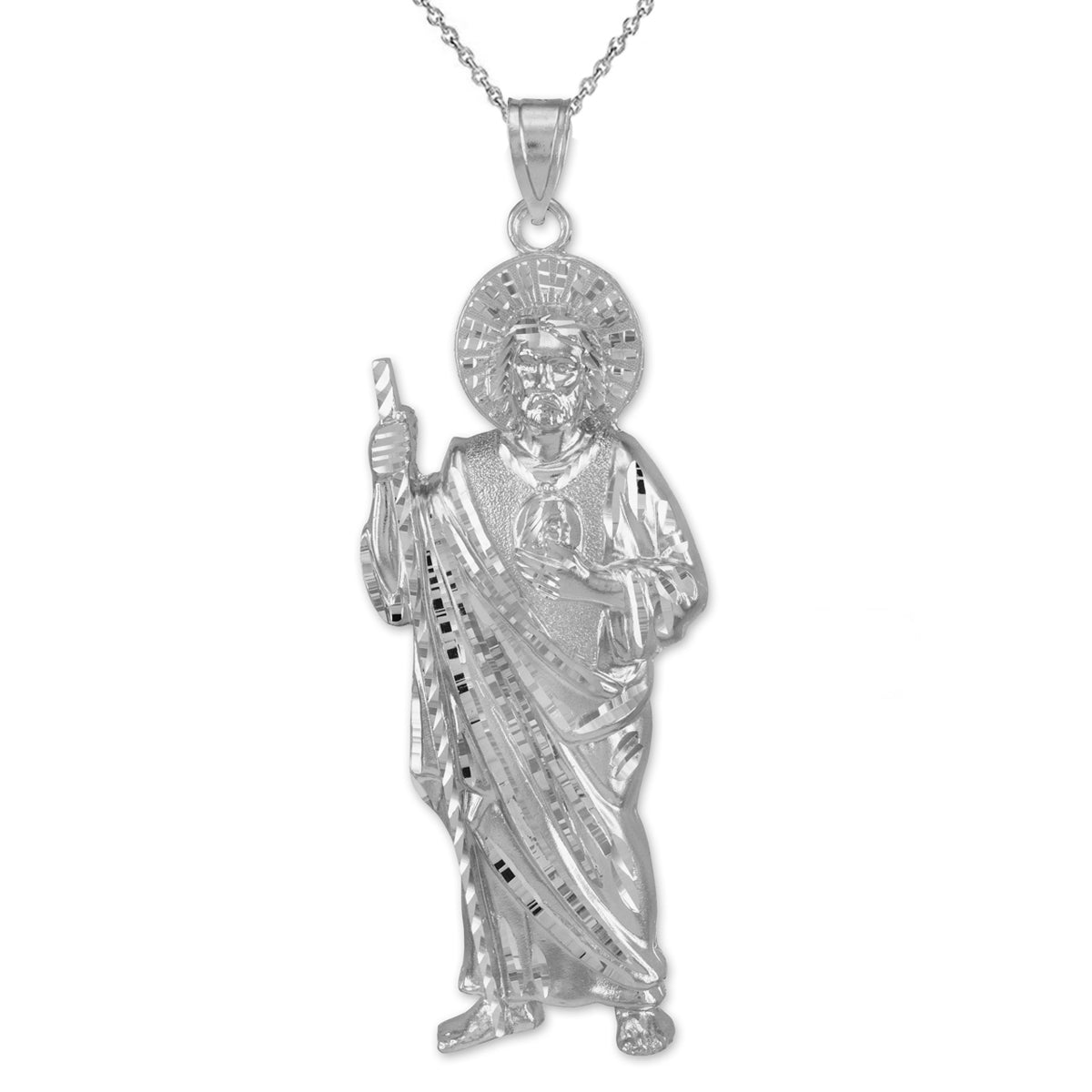 Large Gold St. Jude Pendant, view 8