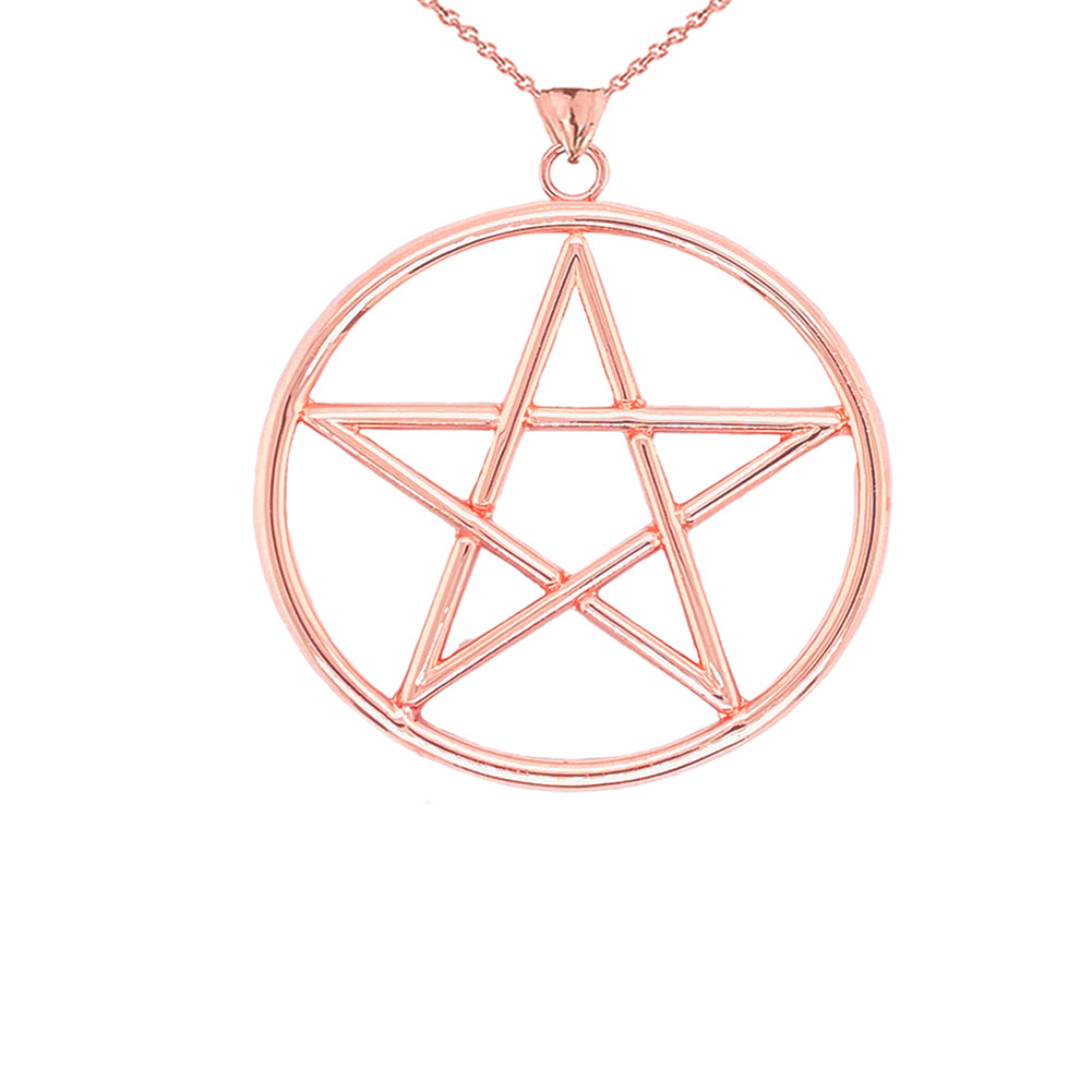 Large Pentagram Pendant in Gold, view 4