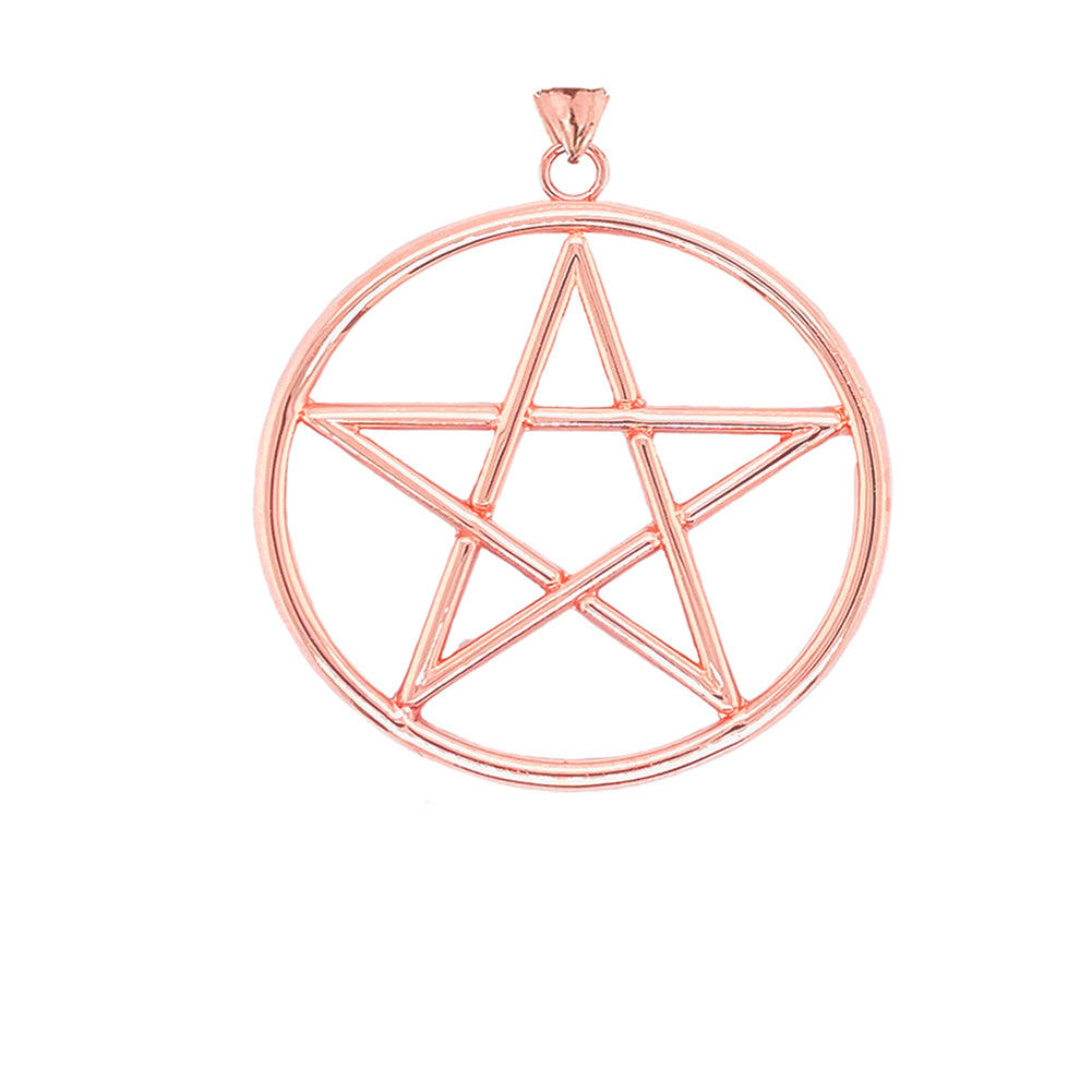 Large Pentagram Pendant in Gold, view 5