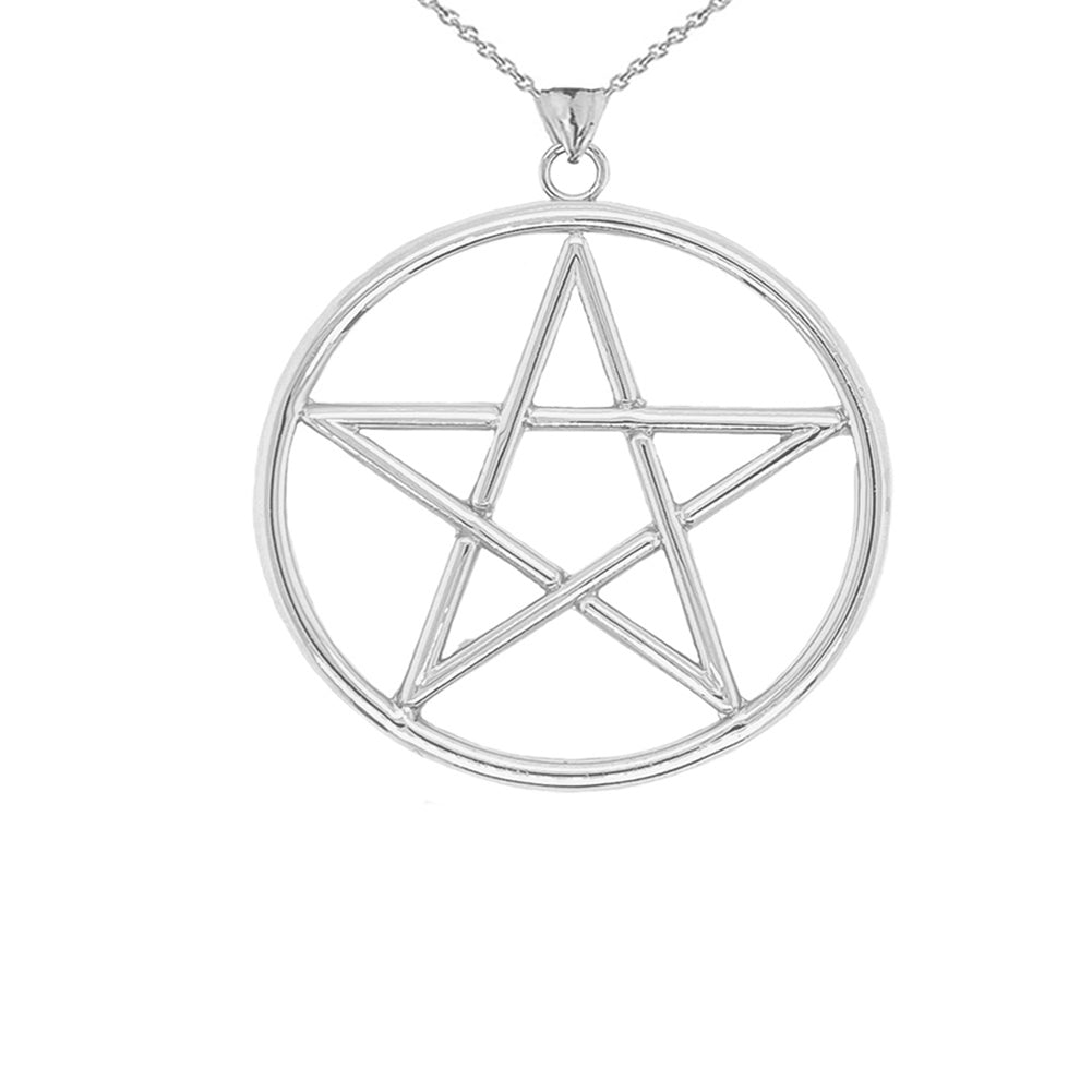 Large Pentagram Pendant in Sterling Silver
