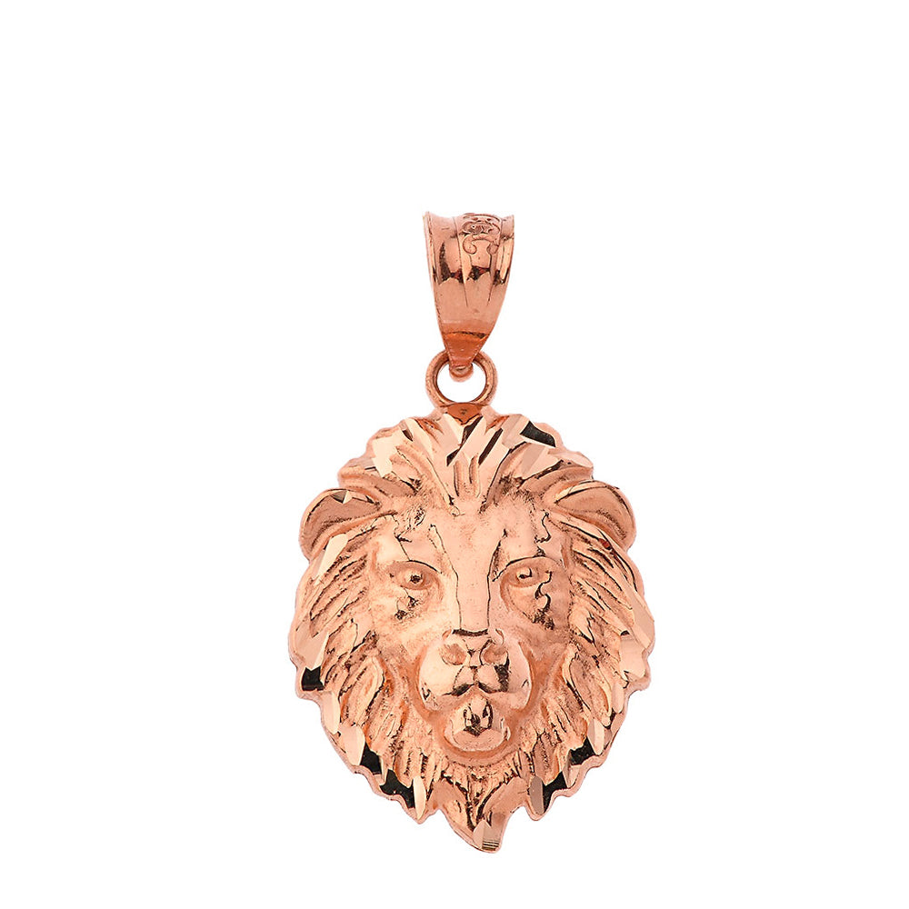 Lion's Head Small Pendant Necklace (1.01") in Gold, view 5