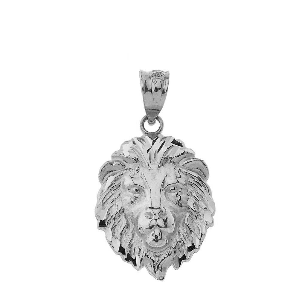 Lion's Head Small Pendant Necklace (1.01") in Gold, view 6