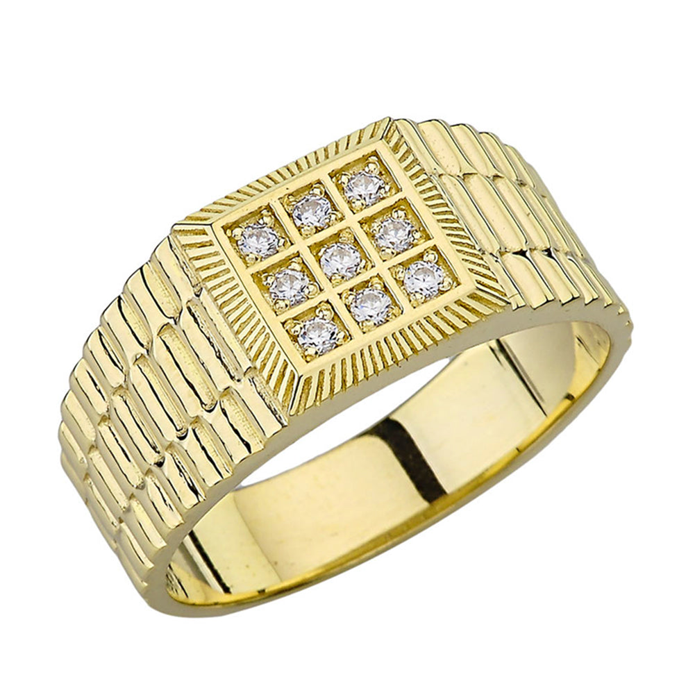 Men's Diamond Watch Band in Gold