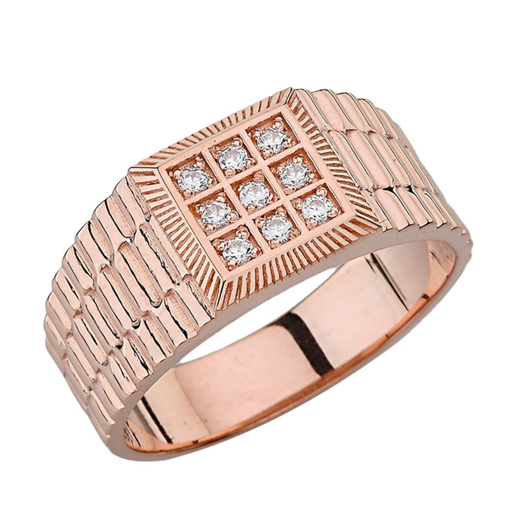 Men's Diamond Watch Band in Gold, view 2