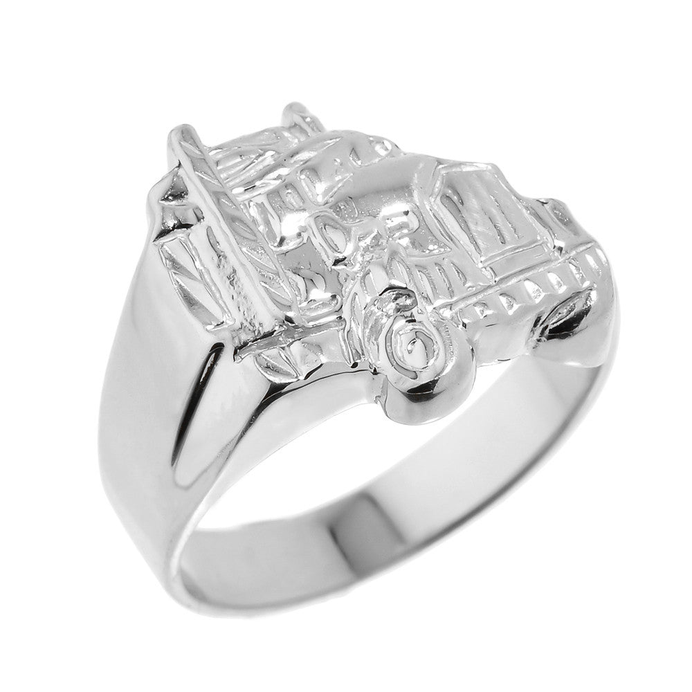 Men's Gold Truck Design Ring, view 2