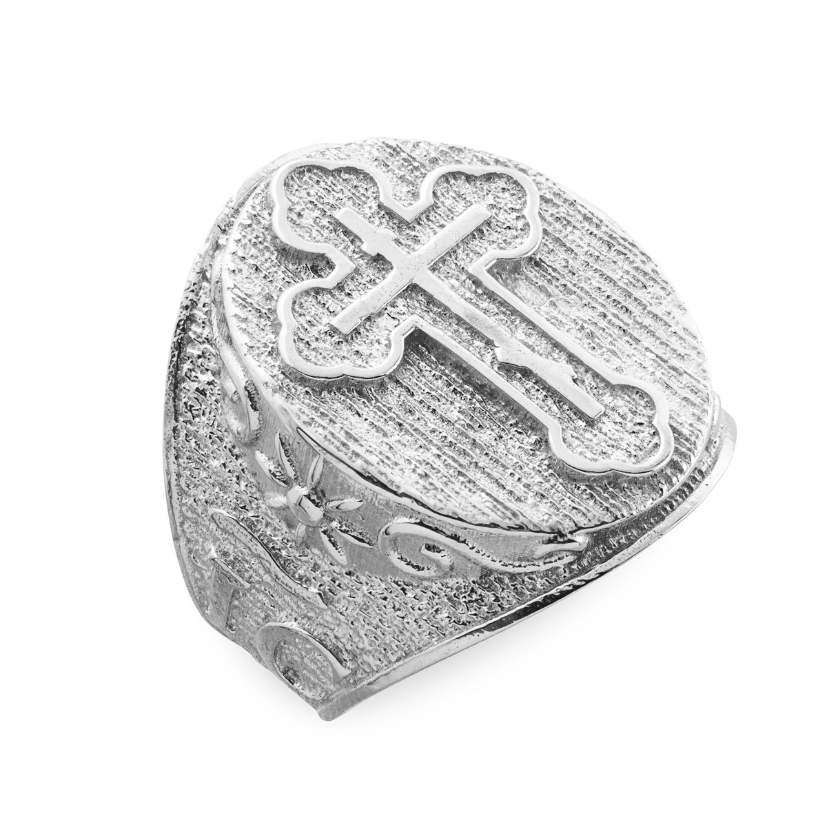 Men's Sterling Silver Eastern Orthodox Cross Ring