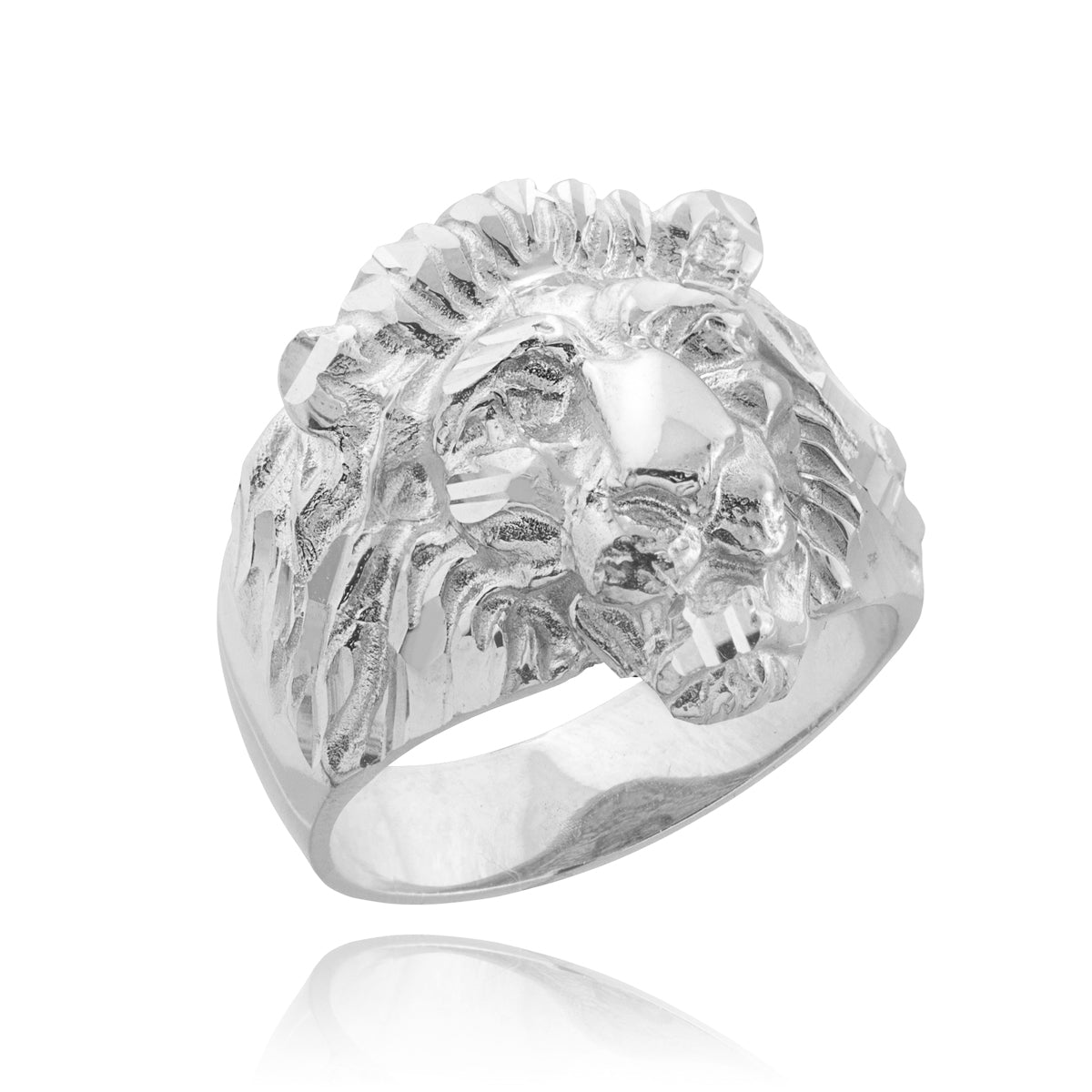 Men's Sterling Silver Lion Ring