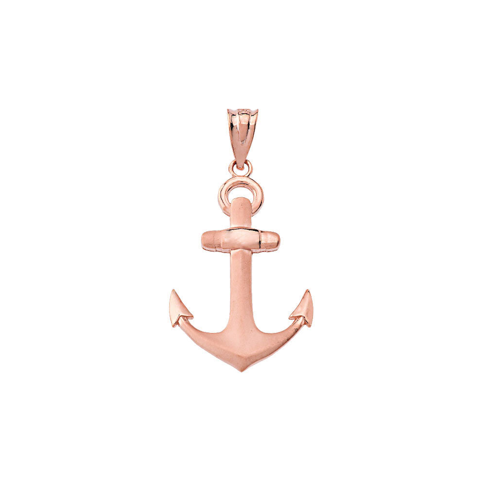 Nautical Anchor Pendant Necklace in Gold, view 6