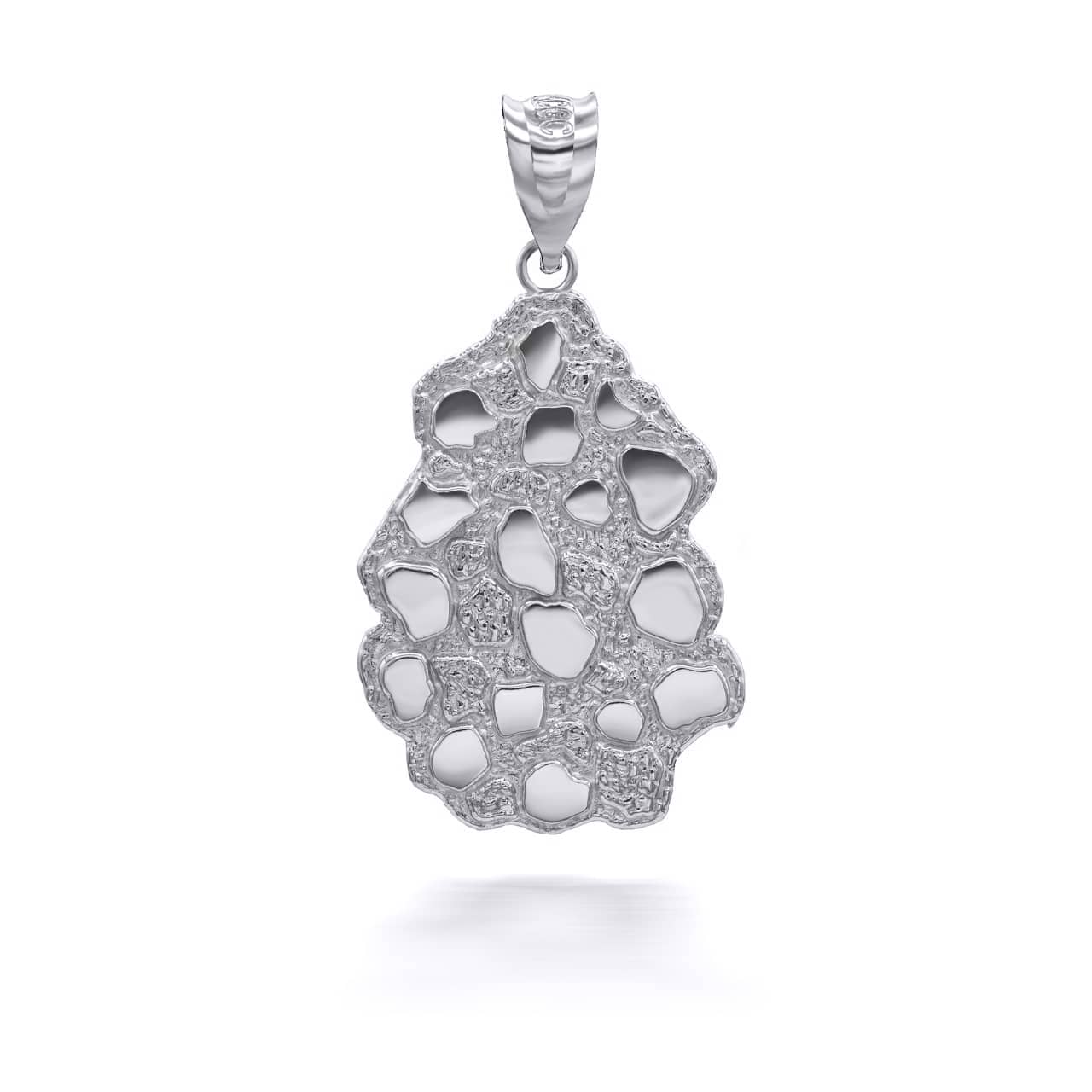 Nugget Pendant in Solid Gold Pendant Necklace, view 6
